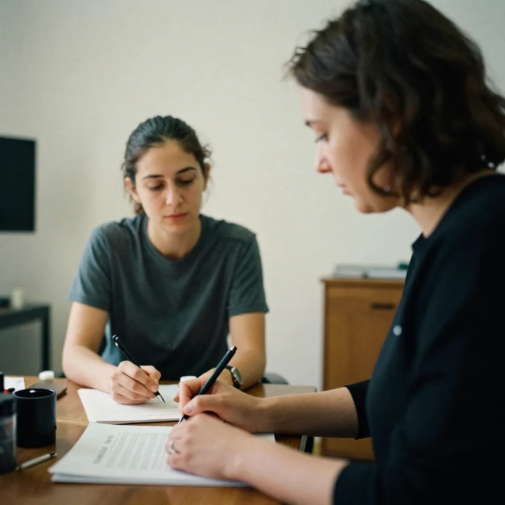 Soft morning light across a quiet desk with notebook